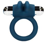 Loveline - anneau pénien vibrant avec oreilles de lapin - silicone bleu