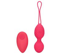 Loveline - boule de geisha vibrante rainurée - silicone rose