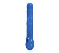 Loveline by Shots Vibromasseur en forme de lapin rechargeable par USB, étanche, mouvement mouvant, ABS et silicone de qualité médicale - Bleu