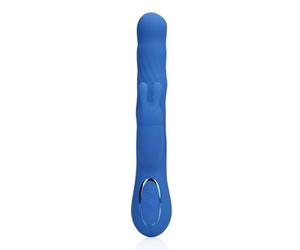 Loveline by Shots Vibromasseur en forme de lapin rechargeable par USB, étanche, mouvement mouvant, ABS et silicone de qualité médicale - Bleu