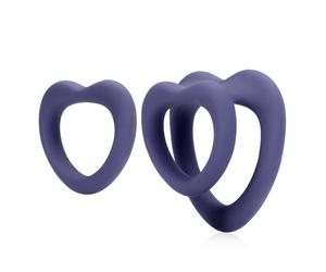 Loveline Heart Ensemble Anneaux Péniens Violet Storm