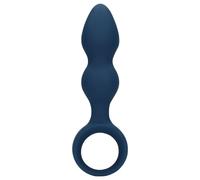 Loveline - plug anal annelé - grand (bleu)