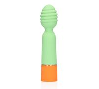 Loveline Ribbed Mini Vibromasseur Wand Spring Sage 12 cm