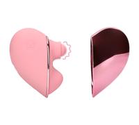 Loveline Tapping Heart - stimulateur clitoridien vibrant rechargeable - rose