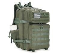 Lovelinks21 Sac à dos tactique d'assaut de 45 l avec sac à dos imperméable Molle pour sacs à dos tactiques, vert militaire, Large, Sac à dos