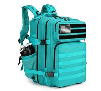Lovelinks21 Sac à dos tactique d'assaut de 45 l avec sac à dos imperméable Molle pour sacs à dos tactiques, bleu lac, Large, Sac à dos