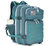 Lovelinks21 Sac à dos tactique d'assaut de 45 l avec sac à dos imperméable Molle pour sacs à dos tactiques, Vert foncé., Large, Sac à dos