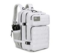 Lovelinks21 Sac à dos tactique d'assaut de 45 l avec sac à dos imperméable Molle pour sacs à dos tactiques, blanc, Large, Sac à dos