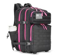 Lovelinks21 Sac à dos tactique d'assaut de 45 l avec sac à dos imperméable Molle pour sacs à dos tactiques, Rose noire., Large, Sac à dos