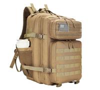 Lovelinks21 Sac à dos tactique d'assaut de 45 l avec sac à dos imperméable Molle pour sacs à dos tactiques, kaki, Large, Sac à dos