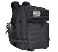 Lovelinks21 Sac à dos tactique d'assaut de 45 l avec sac à dos imperméable Molle pour sacs à dos tactiques, noir, Large, Sac à dos