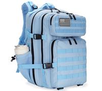 Lovelinks21 Sac à dos tactique d'assaut de 45 l avec sac à dos imperméable Molle pour sacs à dos tactiques, bleu ciel, Large, Sac à dos