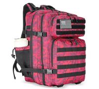 Lovelinks21 Sac à dos tactique d'assaut de 45 l avec sac à dos imperméable Molle pour sacs à dos tactiques, Rouge CP, Large, Sac à dos