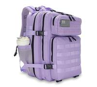 Lovelinks21 Sac à dos tactique d'assaut de 45 l avec sac à dos imperméable Molle pour sacs à dos tactiques, violet clair, Large, Sac à dos