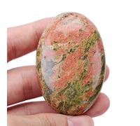 Loveliome Unakite - Pierres énergétiques de massage ovales naturelles et polies pour la main - Poche naturelle ovale - Massage par cristal