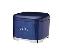Lovello Kitchencraft Boîte à Gâteaux Texturée avec Motif Hexagonal Géométrique, 26 X 26 X 19 cm (10" X 10" X 7.5") - Marine de Minuit, Lovctblu