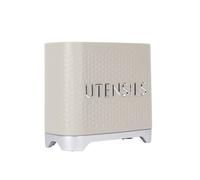 Lovello KitchenCraft Porte-ustensiles de cuisine texturé 19 x 9 x 18 cm - Crème latte