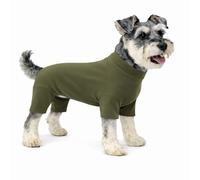 Lovelonglong Body complet pour chien - Pyjama à 4 pattes en tissu de yoga extensible, respirant et léger pour intérieur et extérieur, contrôle de la perte de poils et vêtements de voyage, vert, taille