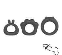 Lovely 3 Pack Silicone D'éLasticité éLevéE, Motif De Dessin Animé Vivant Tendre Doux Pour L'Usure DéContractéE +Y41