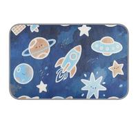 Lovely Blue Rocket Planet Couverture rafraîchissante d'été pour chiens 96,5 x 58,4 cm Tapis de glace pour animaux de compagnie Manta Fria para perros M