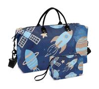 Lovely Blue Rockets Planet Sac de sport décoratif avec sangle réglable pour trekking, pliable, bolsa de gym para Mujer