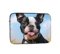 Lovely Boston Terrier Housse pour ordinateur portable 15 pouces, étanche et résistante aux chocs pour ordinateur portable, sac léger pour tablette