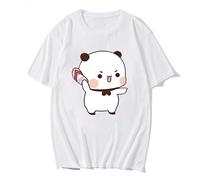 Lovely Bubu is Throwing Flip-Flops at Dudu Since He Teases Bubu T Shirt Bear Tshirt Kawaii Clothes Men Tops Graphic Shirt