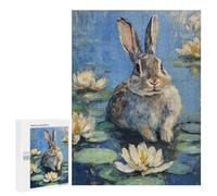 Lovely Bunny in Pond Puzzle 1000 Pièces Educa Jouet en Bois Cadeau Unique Décoration Intérieure Jeu Éducatif Challenge Toy Adultes Et Enfants À Partir De 14 Ans 500 PCS
