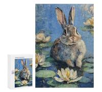 Lovely Bunny in Pond Puzzle 1000 Pièces Educa Jouet en Bois Cadeau Unique Décoration Intérieure Jeu Éducatif Challenge Toy Adultes Et Enfants À Partir De 14 Ans 300 PCS