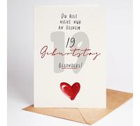 Lovely Cards - Carte d'anniversaire 19e anniversaire fille garçon - Cadeau pour 19e anniversaire - Carte 19e anniversaire femme - Carte de vœux de qualité supérieure pour 19e anniversaire fille