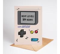 Lovely Cards Carte Gameboy - 39e anniversaire homme femme - cadeau homme 39 ans - carte d'anniversaire gamer - idée cadeau 39 ans (A6) (39 ans) carte pour ami amie 39e ans