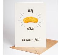 Lovely Cards - Retournez ! Tu vas 20 ans. - Carte d'anniversaire amusante pour le 20e anniversaire pour femmes hommes - Homme Femme - Cadeaux d'anniversaire drôles - A6 (carte pliée)