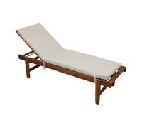 Lovely Casa Coussin de Bain de Soleil 60x190x4 cm Naturel