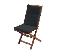 Lovely Casa Coussin de Fauteuil déperlant, 90 x 40 cm, Attache Clips + nouettes, 100% Polyester (Gris)