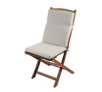 Lovely Casa Coussin de Fauteuil déperlant, 90 x 40 cm, Attache Clips + nouettes, 100% Polyester (Naturel)