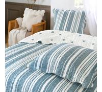 Lovely Casa Couvre lit boutis réversible avec 2 taies d'oreiller 65x65cm