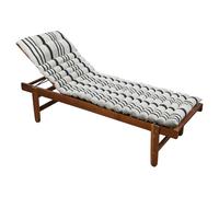 Lovely Casa - Matelas Bain de Soleil extérieur à Rayures Coton Gris foncé 180x60 cm