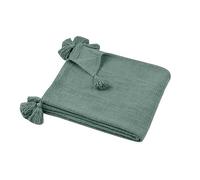 Plaid ou jeté de canapé Sanchez 125 x 150 cm - Sauge