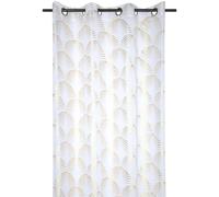 Lovely CASA - Voile - 140x260cm - Modèle Maldives - Or - R6B095001VL - Motif Exotique - Idéal Toute pièce
