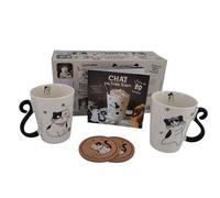 Lovely cats Avec 2 mugs en céramique - Collectif - I2c - Coffret - Jeux livres objets