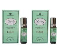 Lovely Concentrated Perfume Oil 6ml Roll-On - Long Lasting, Alcohol Free, Unisex Fragrance - Pack of 2