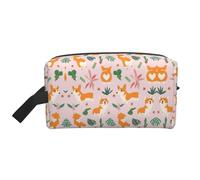 Lovely Corgi Imprimé 600D Oxford Pochette de Rangement Portable Grand Sac de Voyage pour Articles de Toilette et Articles du Quotidien
