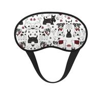 Lovely Dogs Masque de sommeil soyeux en satin doux avec sangle élastique pour homme et femme