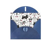 Lovely Dogs Printing Carte de vœux en papier nacré avec enveloppes Inscription « Thinking of You » 10,2 x 15,2 cm