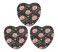 Lovely Flowers Lot de 3 désodorisants de voiture à suspendre en forme d'amour, cartes parfumées durables pour voiture, maison, bureau, style blanc