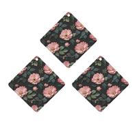 Lovely Flowers Lot de 3 désodorisants de voiture à suspendre en forme de losange pour voiture, maison, bureau, gris