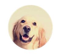 Lovely Golden Dog Tapis de souris rond de 20,3 cm - Votre compagnon de bureau pour bureau, ordinateur portable, ordinateurs personnels et consoles