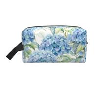 Lovely Golden Retriever Sac de rangement imprimé chien - Trousse de toilette de voyage durable, pochette de rangement portable pour maquillage et cosmétiques avec fermeture éclair, hortensia, Taille