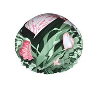 Lovely Hearts Bonnet de douche réutilisable pour femmes, double couche imperméable à l'eau, un must pour les soins capillaires