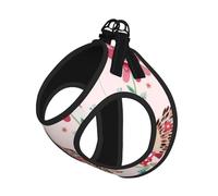 Lovely Hedgehog Harnais pour petit animal domestique Imprimé hérisson | Ensemble de laisse de petite taille pour chiot en maille respirante et réfléchissante - Circonférence réglable